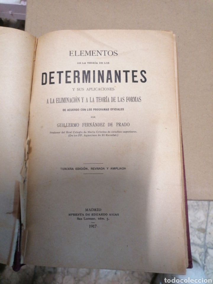 Libros de segunda mano de ciencias: Elementos de la teor&iacute;a de los determinantes - Foto 4