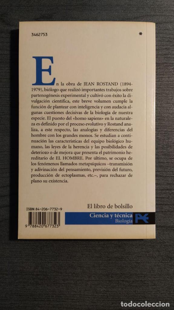 Libros de segunda mano: EL HOMBRE.  JEAN ROSTAND.  Editorial: ALIANZA EDITORIAL - Foto 8