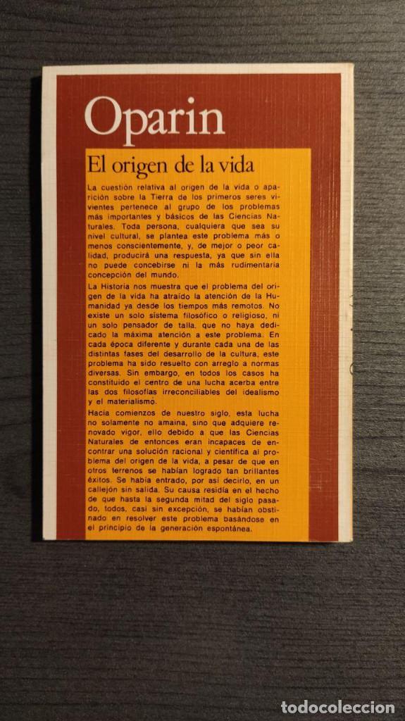 Libros de segunda mano: El origen de la vida.  Oparin.  Akal 1980. - Foto 8