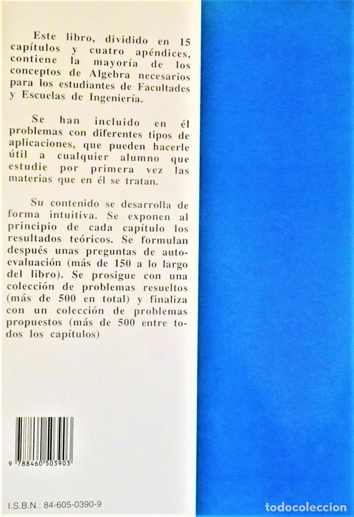 Libros de segunda mano de ciencias: PROBLEMAS DE &Aacute;LGEBRA CON ESQUEMAS TE&Oacute;RICOS - CLAGSA - A.DE LA VILLA - Foto 2