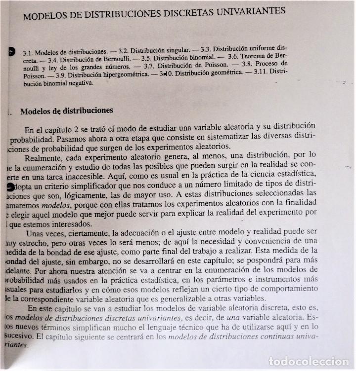 Libros de segunda mano de ciencias: ALFONSO BARBANCHO - ESTADISTICA TE&Oacute;RICA B&Aacute;SICA - Foto 3