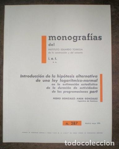 Gebrauchte B&uuml;cher der Wissenschaften: GONZALEZ-HABA, Pedro: &nbsp;INTRODUCCION DE LA HIPOTESIS ALTERNATIVA DE UNA LEY LOGARTIMICA NORMAL