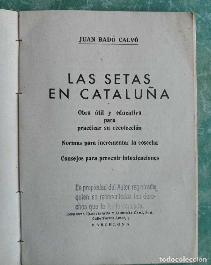 Libros de segunda mano: Las Setas en Catalu&ntilde;a. Juan Bad&oacute; Calv&oacute;. - Foto 2