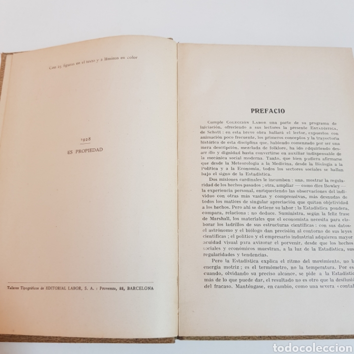 Libros de segunda mano de ciencias: ESTADISTICA 1928 SIGMUND SCHOTT - COLECCION LABOR - Foto 3