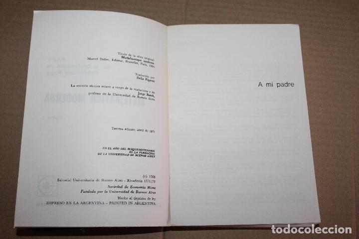 Libros de segunda mano de ciencias: MATEM&Aacute;TICAS MODERNAS, EDITORIAL UNIVERSITARIA DE BUENOS AIRES - Foto 6