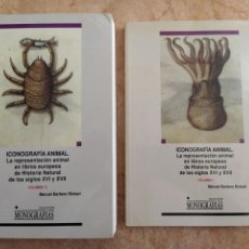 Libros de segunda mano: ICONOGRAFÍA ANIMAL DOS VOLÚMENES (OBRA COMPLETA) MANUEL BARBERO 1999 HISTORIA NATURAL. Lote 203597260