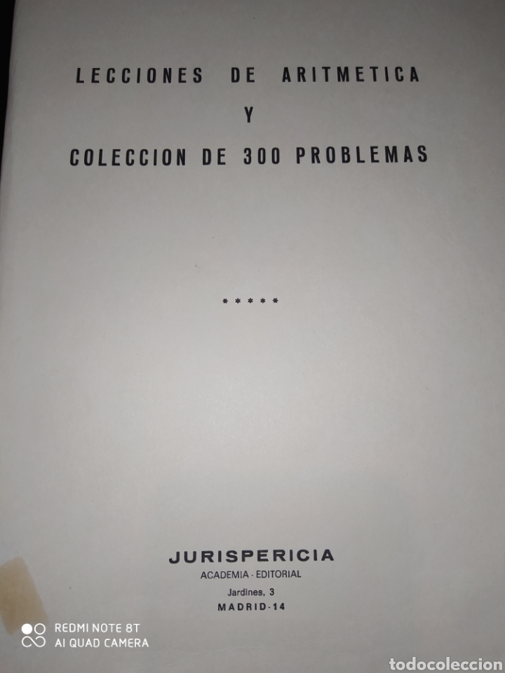 Second hand books of Sciences: LECCIONES DE ARITM&Eacute;TICA Y COLECCI&Oacute;N DE 300 PROBLEMAS. JURISPRUDENCIA. ACADEMIA. 1981. GEDITORIAL. 26