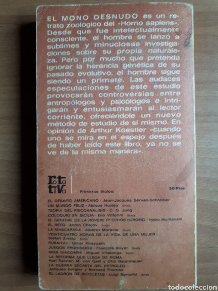 Libros de segunda mano: EL MONO DESNUDO. DESMOND MORRIS - Foto 2