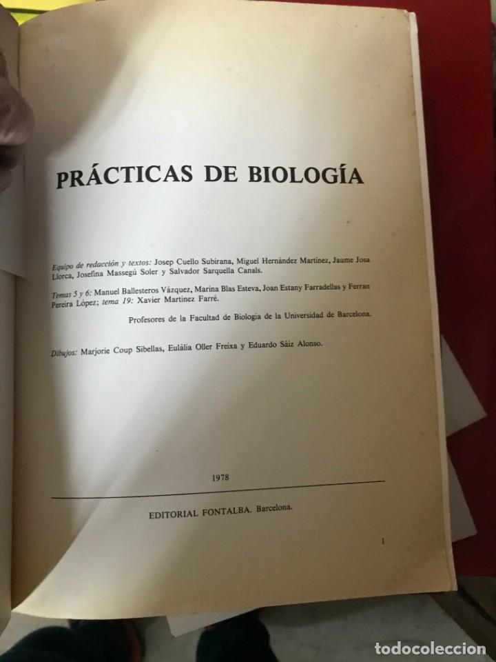 Libros de segunda mano: PRACTICAS DE BIOLOGIA EDITORIAL FONTALBA ED.1981 - Foto 3
