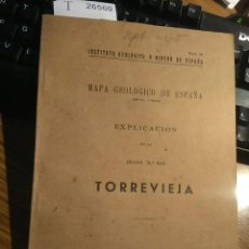 Libros de segunda mano: S.A. - MAPA GEOLOGICO DE ESPAÑA ESCALA 1:50.000 EXPLICACION DE LA HOJA Nº 935. TORREVIEJA.
