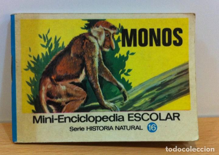 Libri di seconda mano: COLECCI&Oacute;N MINI - ENCICLOPEDIA ESCOLAR BRUGUERA - SERIE HISTORIA NATURAL n&ordm; 16: MONOS (1972)