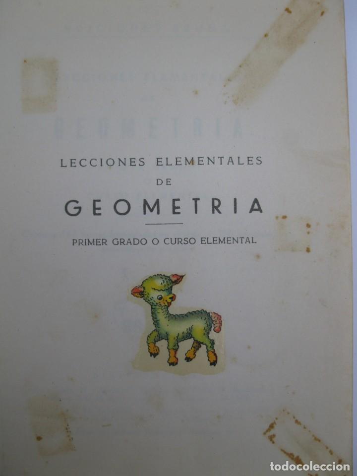 Libros de segunda mano de ciencias: LECCIONES ELEMENTALES DE GEOMETR&Iacute;A - PRIMER GRADO - EDICIONES BRU&Ntilde;O - A&Ntilde;O 1966. - Foto 4