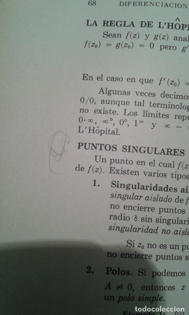 Libros de segunda mano de ciencias: VARIABLE COMPLEJA. MURRAY R. SPIEGEL. MCGRAW-HILL. 1971 - Foto 15
