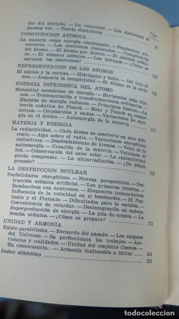 Libros de segunda mano de ciencias: EL UNIVERSO Y EL ATOMO. MORENO ALCA&Ntilde;IZ - Foto 4