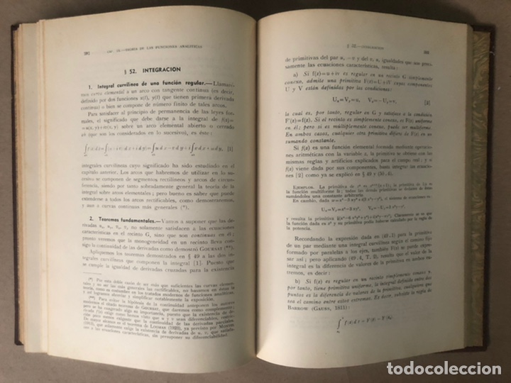 Libros de segunda mano de ciencias: ELEMENTOS DE LA TEOR&Iacute;A DE FUNCIONES. J. REY PASTOR. EDITADO EN 1947 (1&ordf; EDICI&Oacute;N). - Foto 13