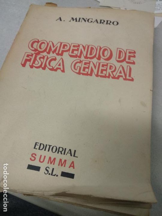 Libros de segunda mano de ciencias: COMPENDIO DE F&Iacute;SICA GENERAL. - MINGARRO, A. EDITORIAL SUMMA - Foto 1