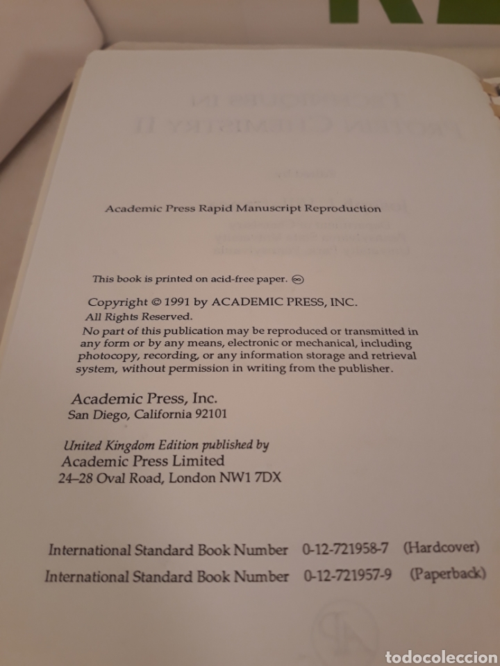 Libros de segunda mano de ciencias: Techniques in protein chemistry I and II. Academic press. - Foto 3