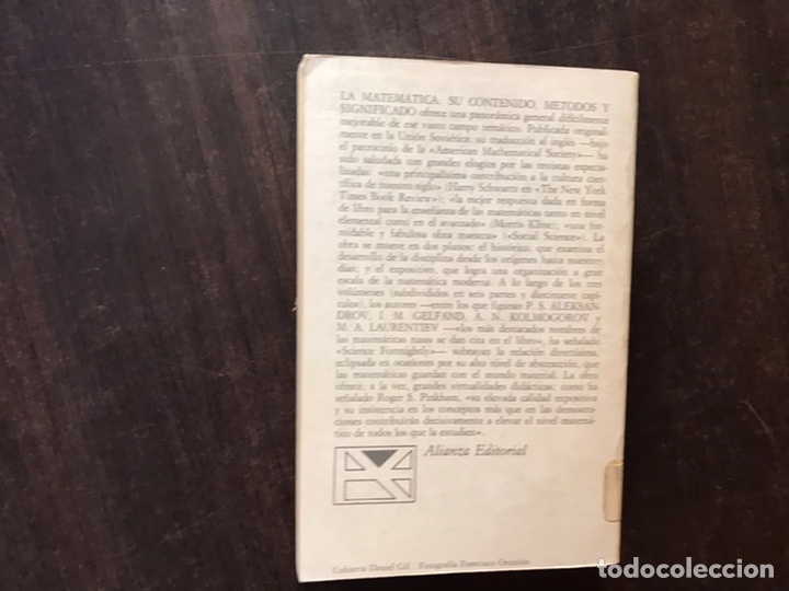 Libros de segunda mano de ciencias: La matem&aacute;tica 2: su contenido, m&eacute;todo y significado. - Foto 2