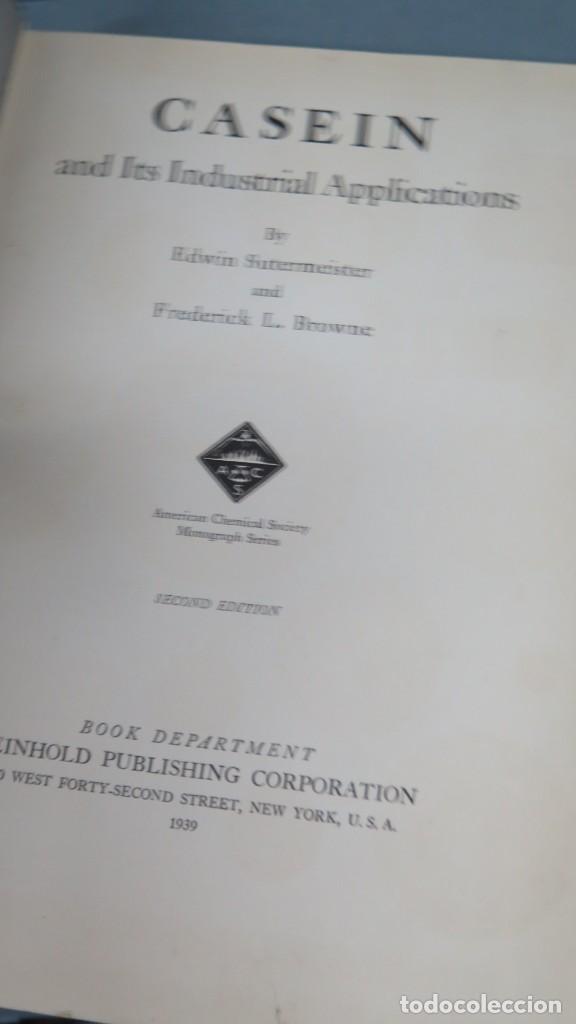 Libros de segunda mano de ciencias: 1939.- CASEINA ND ITS INDUSTRIAL APPLICATIONS - Foto 2