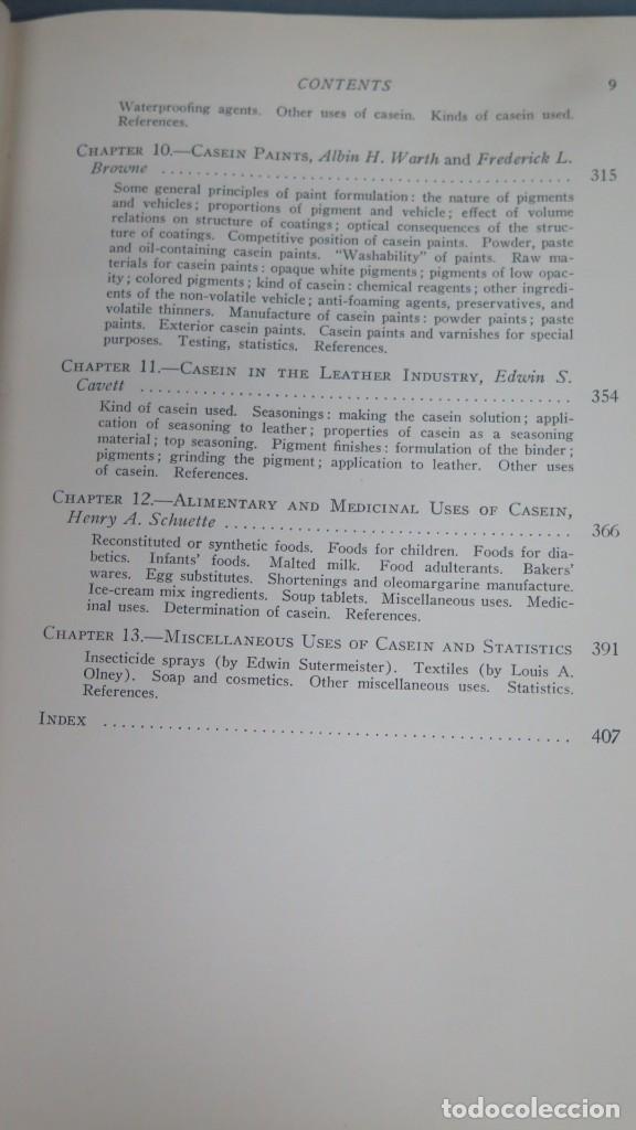 Libros de segunda mano de ciencias: 1939.- CASEINA ND ITS INDUSTRIAL APPLICATIONS - Foto 6