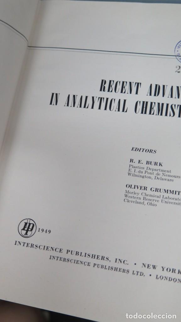 Libros de segunda mano de ciencias: Recent Advances in Analytical Chemistry - Foto 3