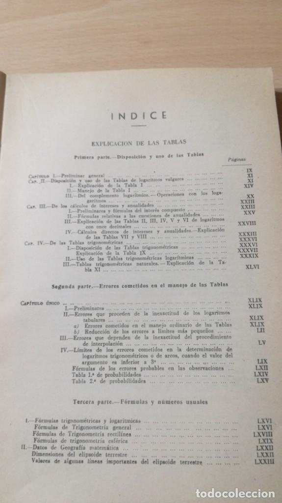 Libros de segunda mano de ciencias: TABLAS DE LOGARITMOS - EUSEBIO SANCHEZ RAMOS - HERNANDO 1963 &Ntilde;202 - Foto 11