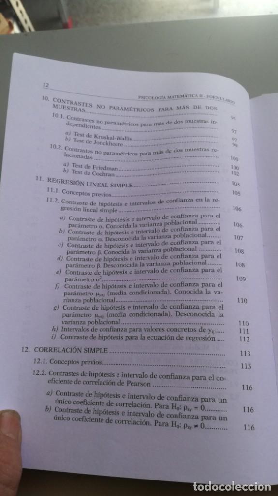 Libros de segunda mano de ciencias: PSICOLOGIA MATEMATICA II - FORMULARIO UNED Z402 - Foto 8