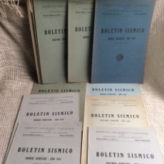 Libros de segunda mano: BOLETIN SISMICO, LABORATORIO CENTRAL DE SISMOLOGIA - LOTE DE 13 EJEMPLARES