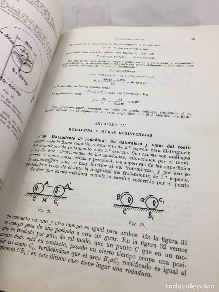 Libros de segunda mano de ciencias: MECANISMOS,CALCULO Y CONSTRUCCION.CELSO MAXIMO DEL COSSO, DOSSAT 1954 MEDIA PIEL - Foto 6