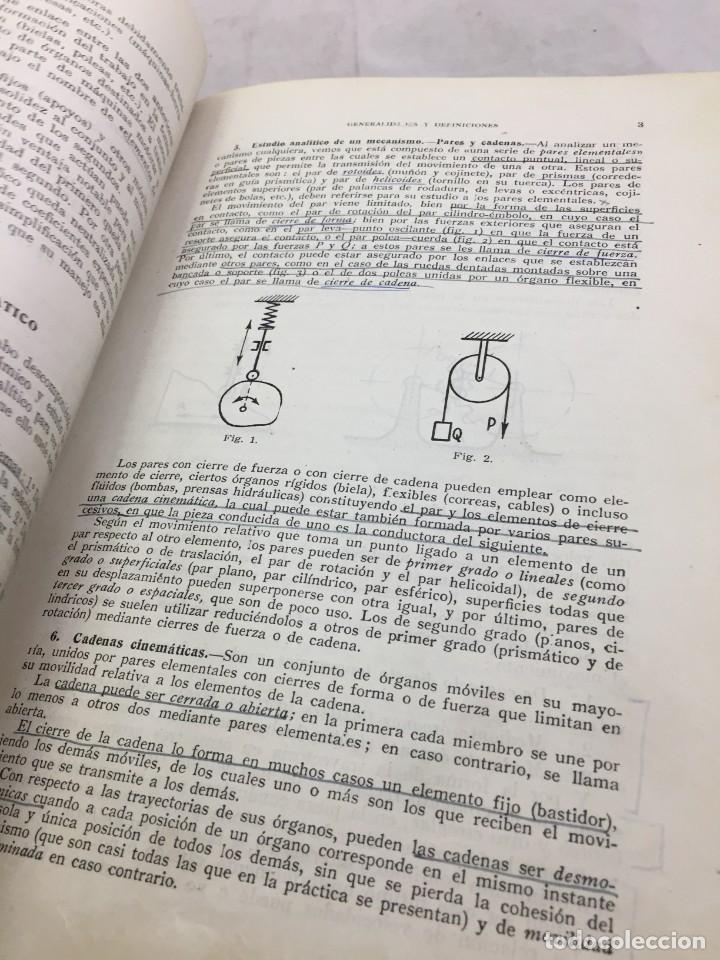 Libros de segunda mano de ciencias: MECANISMOS,CALCULO Y CONSTRUCCION.CELSO MAXIMO DEL COSSO, DOSSAT 1954 MEDIA PIEL - Foto 8