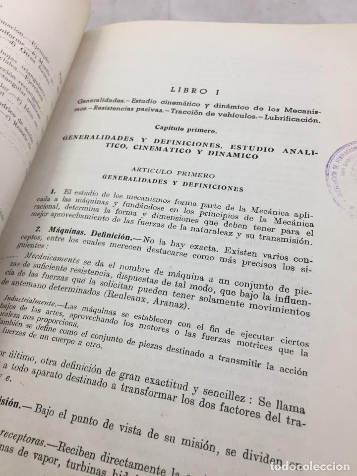Libros de segunda mano de ciencias: MECANISMOS,CALCULO Y CONSTRUCCION.CELSO MAXIMO DEL COSSO, DOSSAT 1954 MEDIA PIEL - Foto 9