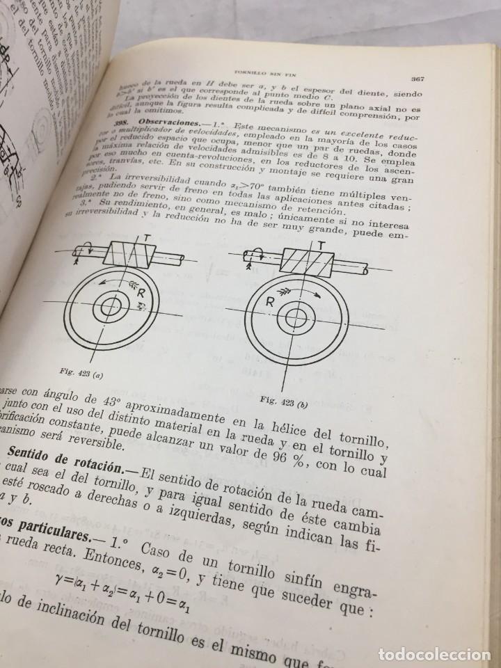 Libros de segunda mano de ciencias: MECANISMOS,CALCULO Y CONSTRUCCION.CELSO MAXIMO DEL COSSO, DOSSAT 1954 MEDIA PIEL - Foto 11