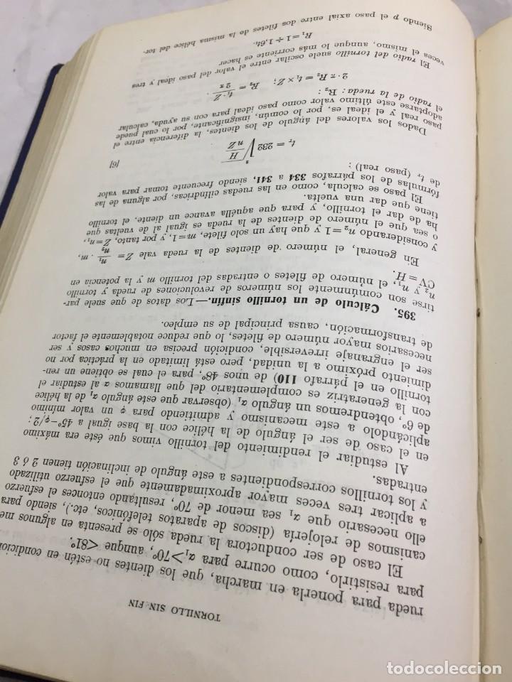 Libros de segunda mano de ciencias: MECANISMOS,CALCULO Y CONSTRUCCION.CELSO MAXIMO DEL COSSO, DOSSAT 1954 MEDIA PIEL - Foto 13