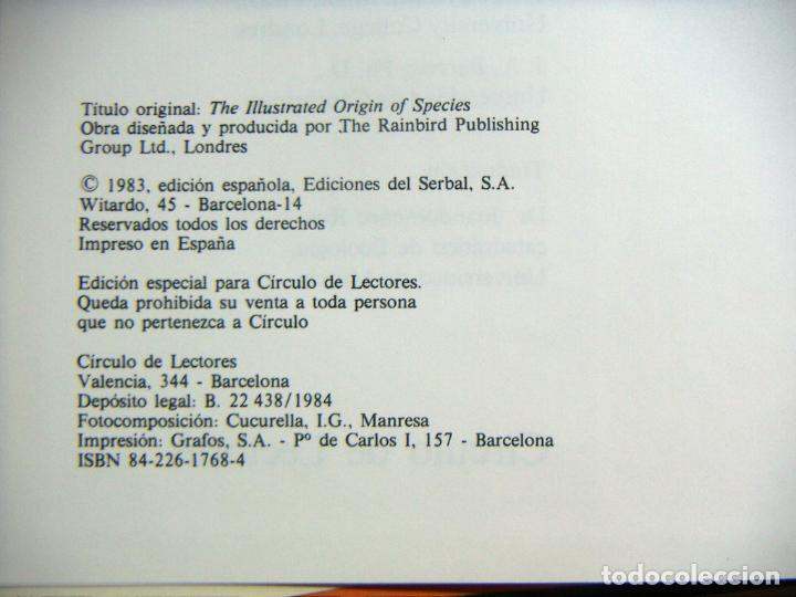 Libros de segunda mano: El Origen de las Especies Charles Darwin 1&ordf; edici&oacute;n 1983. Ediciones Serbal - Foto 2