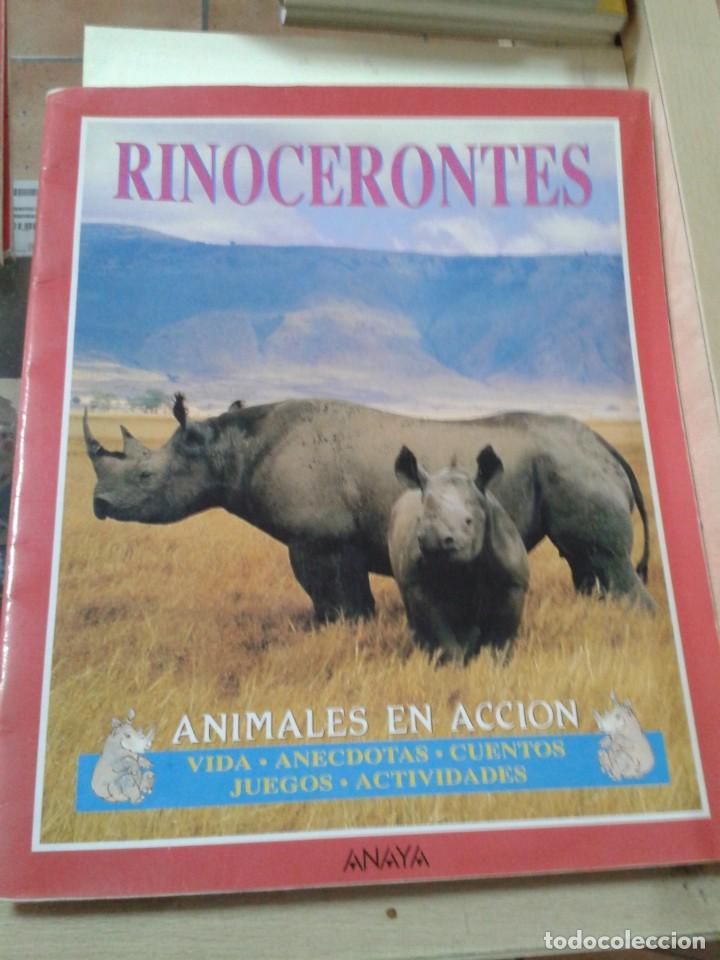 Libros de segunda mano: RINOCERONTES. ANIMALES EN ACCION - Foto 1
