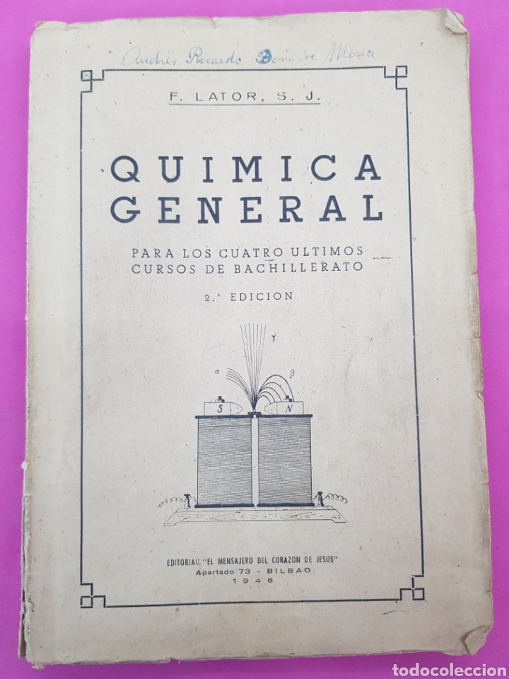 Libros de segunda mano de ciencias: Lote libro de F&iacute;sica y Qu&iacute;mica, Programa y 2 libros de Ejercicios , 1946 - Foto 2