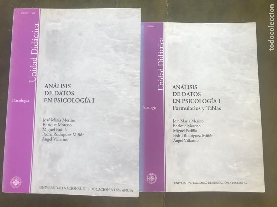 Libros de segunda mano de ciencias: ANALISIS DE DATOS EN PSICOLOGIA I y LIBRO DE FORMULARIOS Y TABLAS - Foto 1