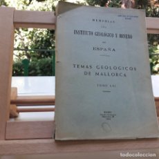 Libros de segunda mano: TEMAS GEOLÓGICOS DE MALLORCA / TOMO LXI / 1960