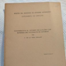 Libros de segunda mano: CONTRIBUCION AL ESTUDIO DE LA FLORA CARBONIFERA DEL OCCIDENTE DE ASTURIAS. POR C. DE LA VEGA ROLLAN.. Lote 213406963