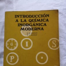 Libros de segunda mano de Ciencias: INTRODUCCIÓN A LA QUÍMICA INORGÁNICA MODERNA PRIMERA EDICIÓN 1974 REVERTE BARCELONA