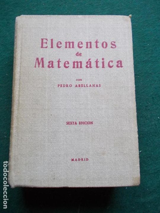 Libros de segunda mano de ciencias: ELEMENTOS DE MATEMATICAS PEDRO ABELLANAS - Foto 1