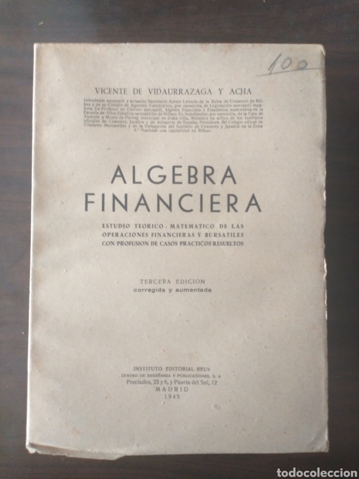 Libros de segunda mano de ciencias: Lote 4 libros de matematica y algebra financiera - Foto 4