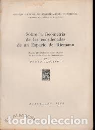 Libri di seconda mano: sobre la geometr&iacute;a de las coordenadas de un espacio de Riemann Pedro Casciaro