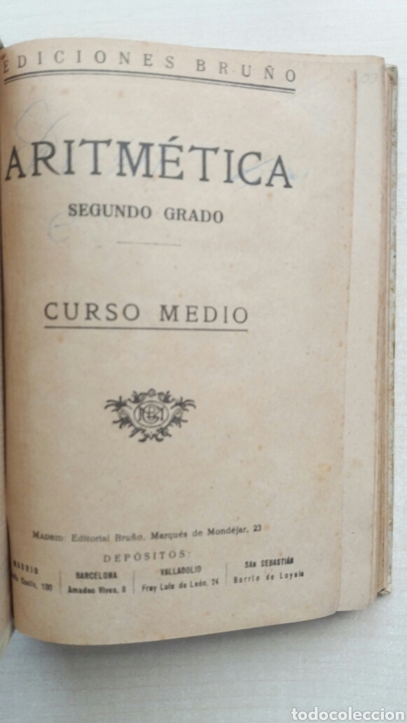 Libros de segunda mano de ciencias: Tratado de Aritm&eacute;tica segundo grado. Ediciones Bru&ntilde;o. - Foto 5