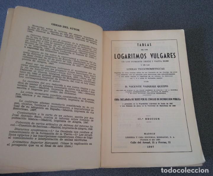 Libros de segunda mano de ciencias: Tablas de los Logaritmos Vulgares - Foto 4