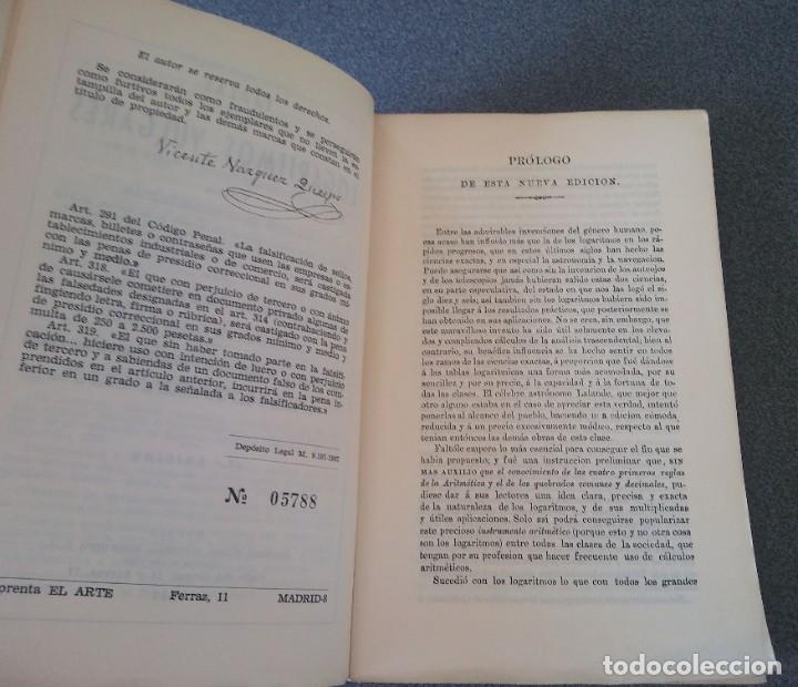 Libros de segunda mano de ciencias: Tablas de los Logaritmos Vulgares - Foto 5