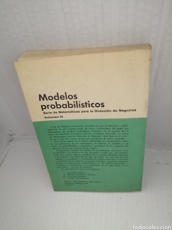 Libros de segunda mano de ciencias: Modelos Probabil&iacute;sticos (Primera edici&oacute;n) - Foto 2