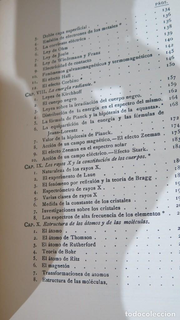 Libros de segunda mano de ciencias: LA FISICA DE LOS CORPUSCULOS. MOLECULAR. ATOMOS. ELECTRONES. GIUSEPPE GIANFRANCESCHI - Foto 5