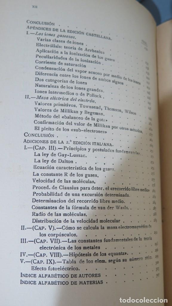 Libros de segunda mano de ciencias: LA FISICA DE LOS CORPUSCULOS. MOLECULAR. ATOMOS. ELECTRONES. GIUSEPPE GIANFRANCESCHI - Foto 6