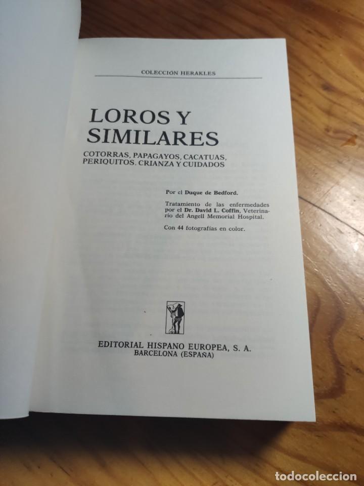 Libros de segunda mano: LOROS Y SIMILARES - Duque de Bedford - Editorial Hispano Europea - 1983 - Foto 2